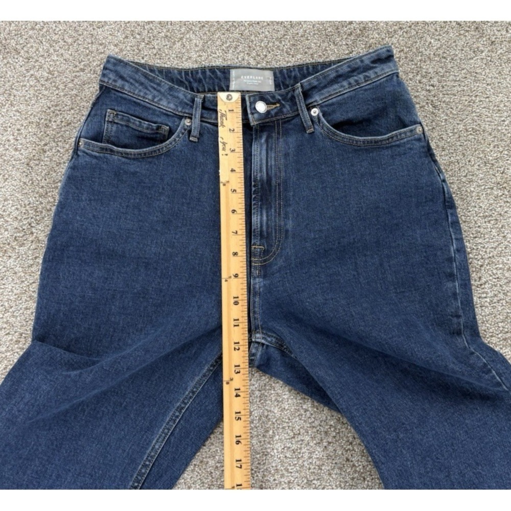 Everlane Curvy Cheeky Straight Crop Jeans Women's 29 Blue Organic Cotton Stretch - Picture 9 of 11
